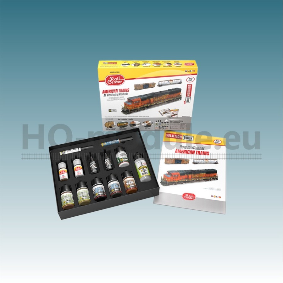 RAIL CENTER SOLUTION BOX MINI 02 – AMERICAN TRAINS. All Weathering Products